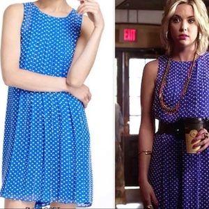 NWT Anthropologie Sachin & Babi Flocked Speckle Blue & White Cocktail Dress